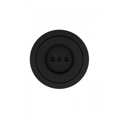 Розетка 1-м СП OSEN без заземл. ПБТ механизм черн. бархат LEZARD 743-4288-121B