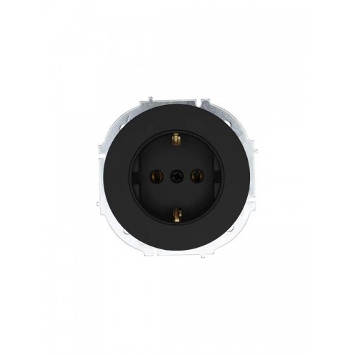 Розетка 1-м OSEN IP20 16А с заземл. ПБТ механизм черн. бархат LEZARD 743-4288-122B