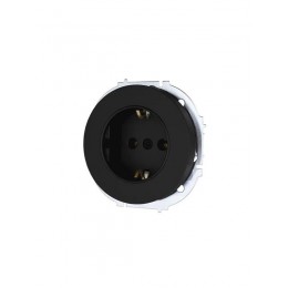 Розетка 1-м OSEN IP20 16А с заземл. ПБТ механизм черн. бархат LEZARD 743-4288-122B