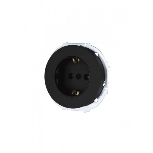 Розетка 1-м OSEN IP20 16А с заземл. ПБТ механизм черн. бархат LEZARD 743-4288-122B