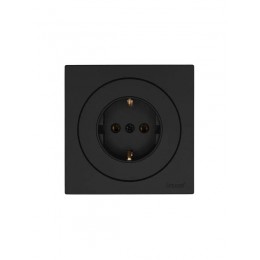 Розетка 1-м OSEN IP20 16А с заземл. ПБТ механизм черн. бархат LEZARD 743-4288-122B