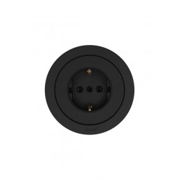 Розетка 1-м OSEN IP20 16А с заземл. ПБТ механизм черн. бархат LEZARD 743-4288-122B