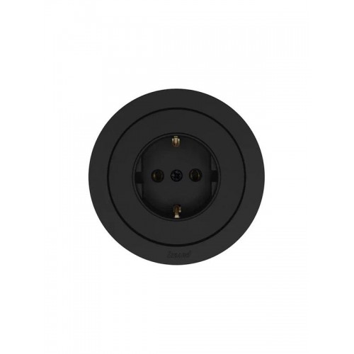Розетка 1-м OSEN IP20 16А с заземл. ПБТ механизм черн. бархат LEZARD 743-4288-122B