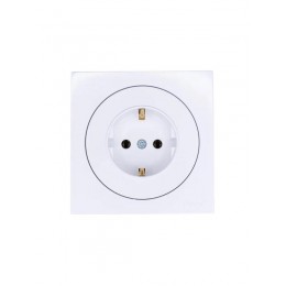 Розетка 1-м OSEN IP20 с заземл. ПБТ бел. LEZARD 743-0288-122B