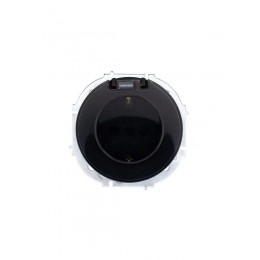 Розетка 1-м СП OSEN с заземл. с крышкой ПБТ механизм черн. бархат LEZARD 743-4288-123B