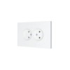 Розетка 2-м СП OSEN без заземл. ПБТ белая LEZARD 743-0200-128B