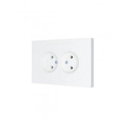 Розетка 2-м СП OSEN без заземл. ПБТ белая LEZARD 743-0200-128B