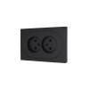 Розетка 2-м СП OSEN без заземл. ПБТ механизм черн. бархат LEZARD 743-4200-128B