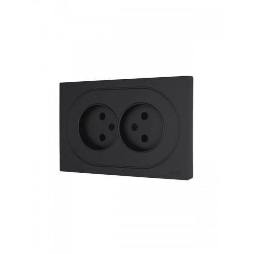 Розетка 2-м СП OSEN без заземл. ПБТ механизм черн. бархат LEZARD 743-4200-128B
