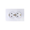 Розетка 2-м СП OSEN с заземл. ПБТ механизм бел. LEZARD 743-0200-127B