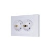 Розетка 2-м СП OSEN с заземл. ПБТ механизм бел. LEZARD 743-0200-127B