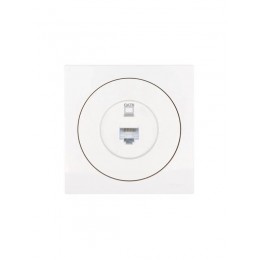 Розетка компьютерная СП OSEN RJ45 кат.6 механизм бел. LEZARD 743-0288-140