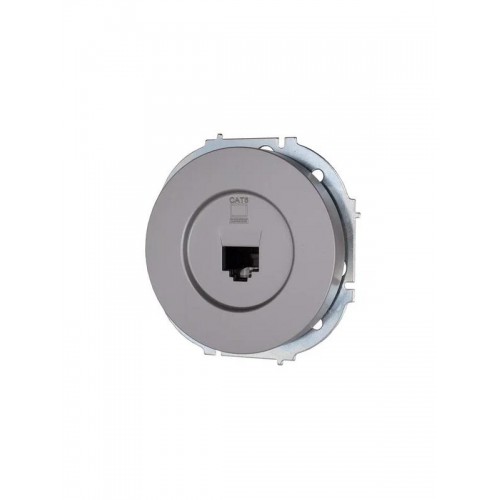 Розетка компьютерная СП OSEN RJ45 кат.6 механизм сер. матов. LEZARD 743-7488-140