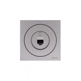 Розетка компьютерная СП OSEN RJ45 кат.6 механизм сер. матов. LEZARD 743-7488-140