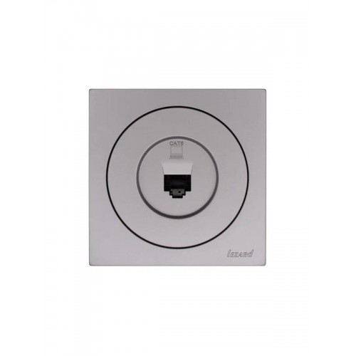 Розетка компьютерная СП OSEN RJ45 кат.6 механизм сер. матов. LEZARD 743-7488-140