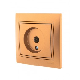 Розетка телевизионная оконечная TV СП Mira зол. металлик LEZARD 701-1313-130