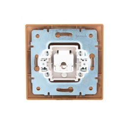 Розетка компьютерная 1-м СП Mira RJ45 зол. метал. LEZARD 701-1313-139