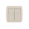 Выключатель 2-кл. ОП Demet 10А IP20 крем. LEZARD 711-0300-101