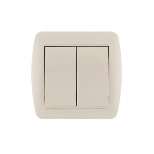 Выключатель 2-кл. ОП Demet 10А IP20 крем. LEZARD 711-0300-101