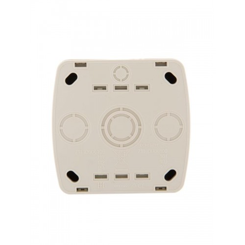 Выключатель 2-кл. ОП Demet 10А IP20 с подсветкой крем. LEZARD 711-0300-112