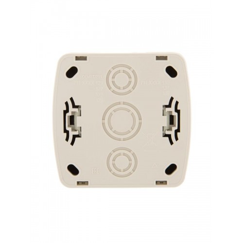 Розетка 1-м ОП Demet 16А IP20 с заземл. керамика крем. LEZARD 711-0300-122