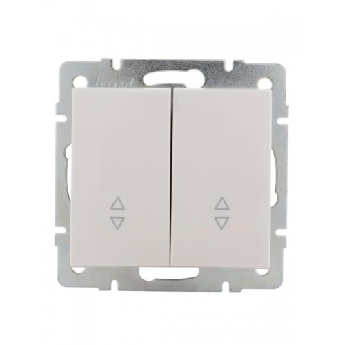 Переключатель проходной 2-кл. СП Rain IP20 механизм бел. LEZARD 703-0288-106