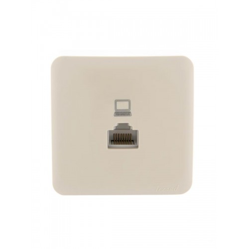 Розетка компьютерная 1-м ОП Viola RJ45 крем. LEZARD 751-0300-139