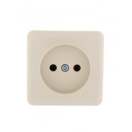Розетка 1-м ОП Viola 16А IP20 без заземл. крем. LEZARD 751-0300-121