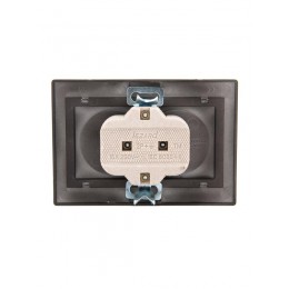 Розетка 2-м СП Mira 16А IP20 без заземл. со вставкой керамика черн. бархат LEZARD 701-4242-128