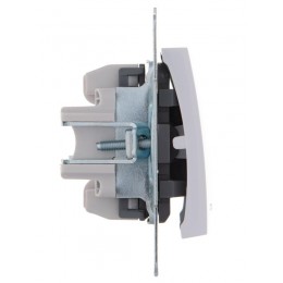 Выключатель 2-кл. 1п СП Karina 10А IP20 с подсветкой механизм бел. LEZARD 707-0288-112