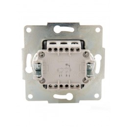 Выключатель 2-кл. 1п СП Karina 10А IP20 с подсветкой механизм жемчуж./бел. перламутр. LEZARD 707-3088-112