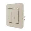 Переключатель проходной 2-кл. 1п СП Karina 10А IP20 механизм крем. LEZARD 707-0388-106