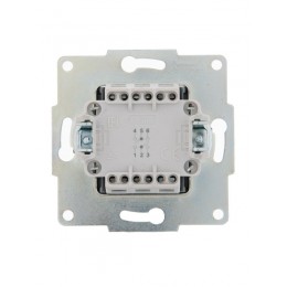 Переключатель проходной 2-кл. 1п СП Karina 10А IP20 механизм черн. бархат LEZARD 707-4288-106