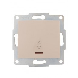 Переключатель проходной 1-кл. 1п СП Karina 10А IP20 с подсветкой механизм крем. LEZARD 707-0388-114
