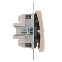 Переключатель проходной 1-кл. 1п СП Karina 10А IP20 с подсветкой механизм крем. LEZARD 707-0388-114