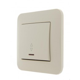 Переключатель проходной 1-кл. 1п СП Karina 10А IP20 с подсветкой механизм крем. LEZARD 707-0388-114