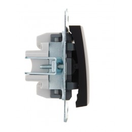 Переключатель проходной 1-кл. 1п СП Karina 10А IP20 механизм черн. бархат LEZARD 707-4288-105