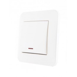 Выключатель 1-кл. 1п СП Karina 10А IP20 с подсветкой механизм жемчуж./бел. перламутр. LEZARD 707-3088-111