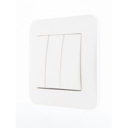 Выключатель 3-кл. 1п СП Karina 10А IP20 механизм жемчуж./бел. перламутр. LEZARD 707-3088-109