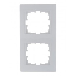 Рамка 2-м Karina вертикал. бел. LEZARD 707-0200-152