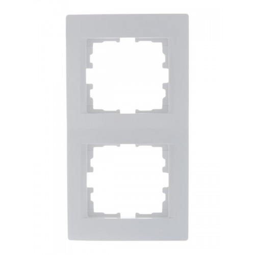 Рамка 2-м Karina вертикал. бел. LEZARD 707-0200-152