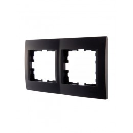 Рамка 2-м Karina горизонт. черн. бархат LEZARD 707-4200-147