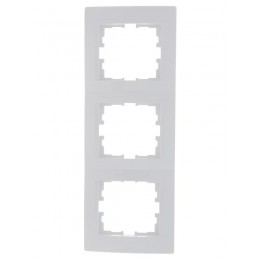 Рамка 3-м Karina вертикал. бел. LEZARD 707-0200-153