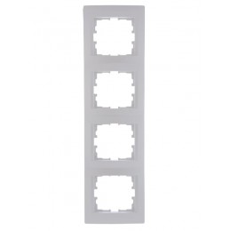 Рамка 4-м Karina вертикал. жемчуж./бел. перламутр LEZARD 707-3000-154