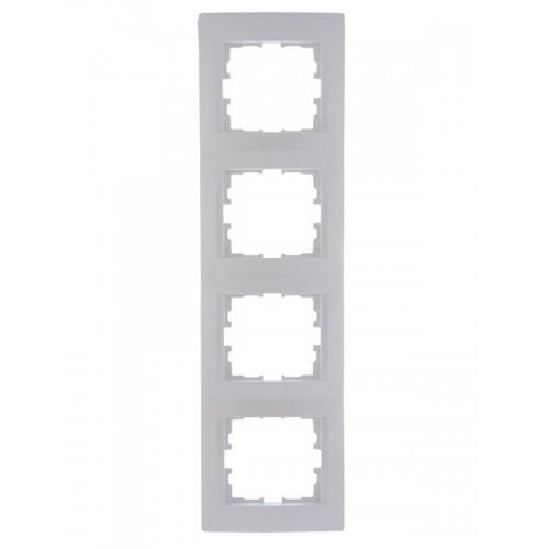 Рамка 4-м Karina вертикал. жемчуж./бел. перламутр LEZARD 707-3000-154