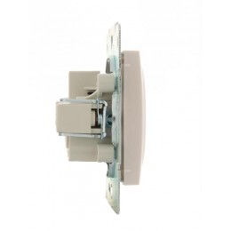 Розетка 1-м СП Karina 16А IP20 без заземл. термопласт механизм жемчуж./бел. перламутр. LEZARD 707-3088-121B