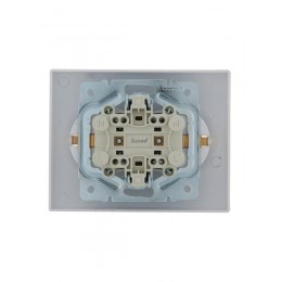 Розетка 2-м СП Karina с заземл. термопласт жемчуж./бел. перламутр. LEZARD 707-3000-127B