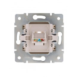Розетка компьютерная 1-м СП Karina RJ45 механизм крем. LEZARD 707-0388-139