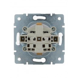 Розетка 1-м СП Karina с заземл. термопласт механизм жемчуж./бел. перламутр. LEZARD 707-3088-122B