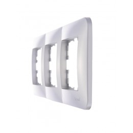 Рамка 3-м Karina Life горизонт. матов. серебр. LEZARD 708-4300-148